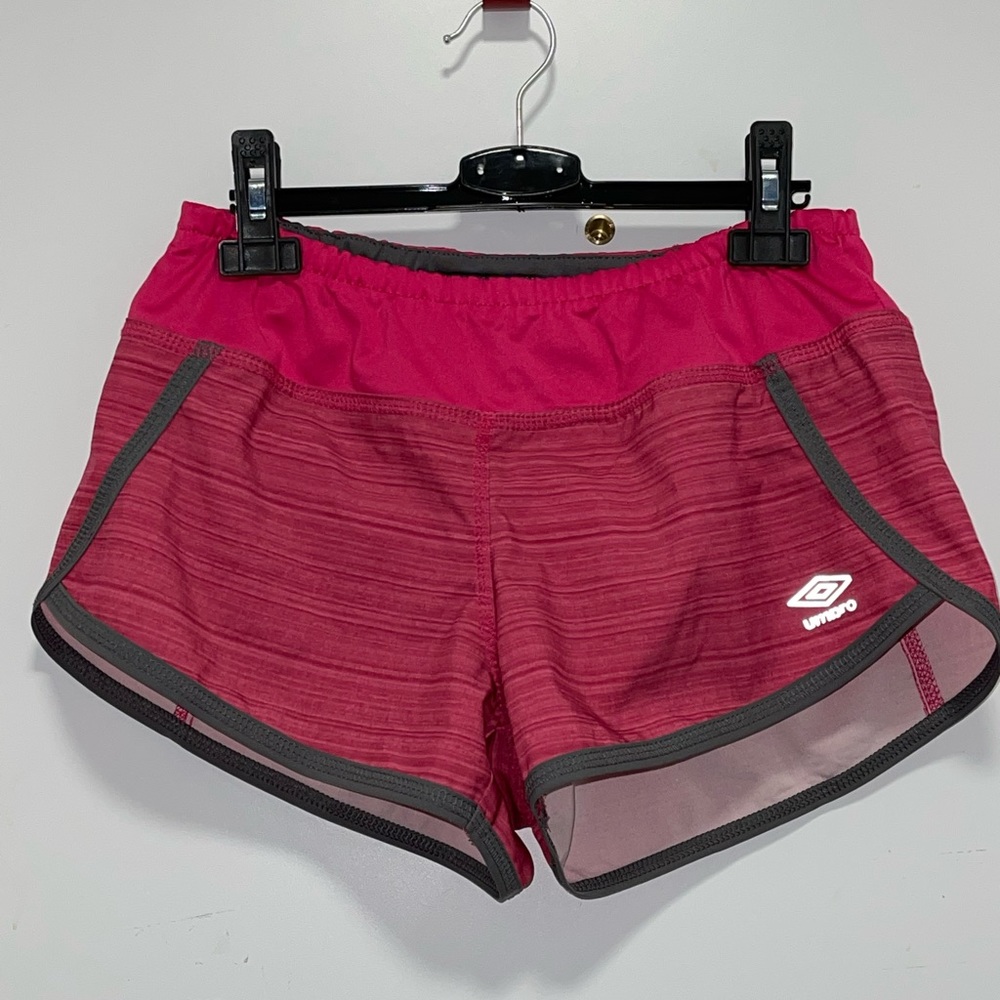 Umbro pink running shorts with built in liner